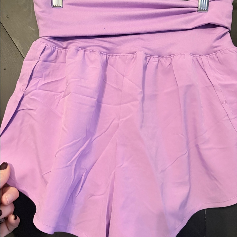 Zenana Outfitters Lilac High-Waist Skort